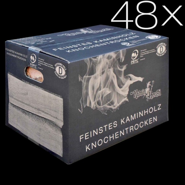 Kaminholz KaminHexen® 48 x 12,5 kg Kartons